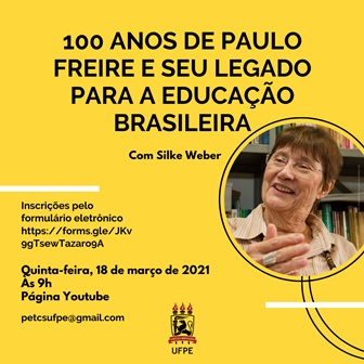Foto 3 – Evento comemorativo de 100 anos de Paulo Freire com a Profª Silke Weber