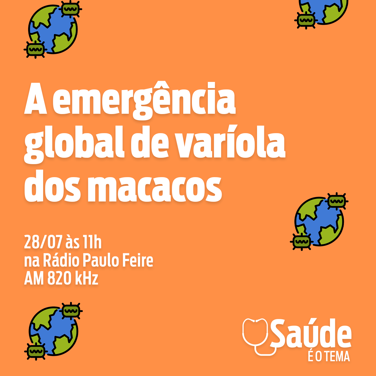 Disseminação global da varíola do macaco em 2022 serve de alerta